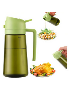 Botella dispensadora de aceite Aovdy 470ml verde oscuro