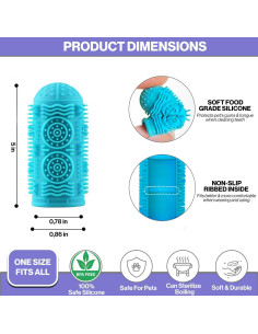Kit de 4 cepillos de dedo para perros 1TO3GO - Silicona suave 2