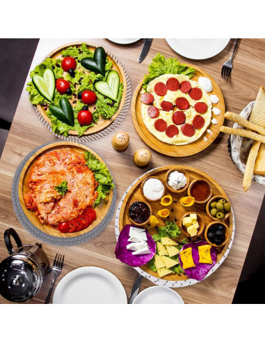 Trivets de Algodón 25 cm EupHHonycs - 5 Pcs + Canasta