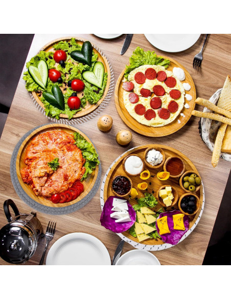 Trivets de Algodón 25 cm EupHHonycs - 5 Pcs + Canasta