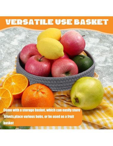 Trivets de Algodón 25 cm EupHHonycs - 5 Pcs + Canasta