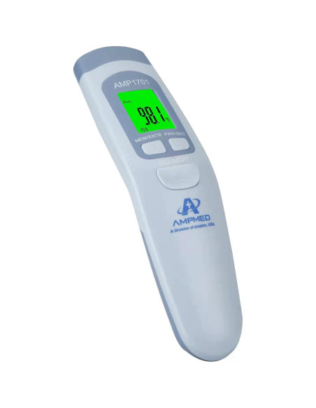 Paquete de 3 Termómetros Digitales Infrarrojos Amplim para Bebés y Adultos