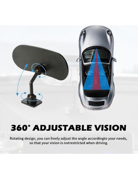 Espejo Retrovisor para Bebé YGDMD HD Ajustable 360 Negro