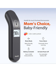 Termómetro Sin Contacto iHealth PT2L Negro - Medición Rápida 1s 2