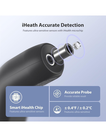 Termómetro Sin Contacto iHealth PT2L Negro - Medición Rápida 1s