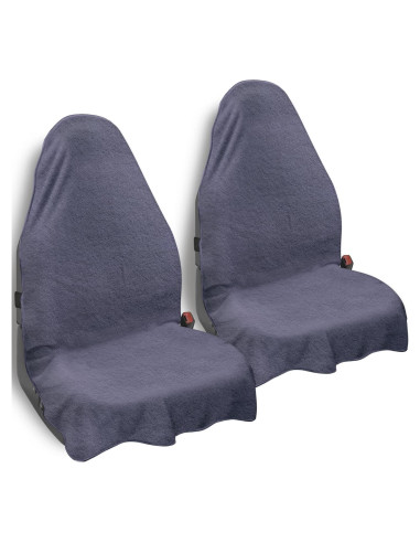 Cubierta de Asiento de Coche Corthena 2pcs Microfibra Gris