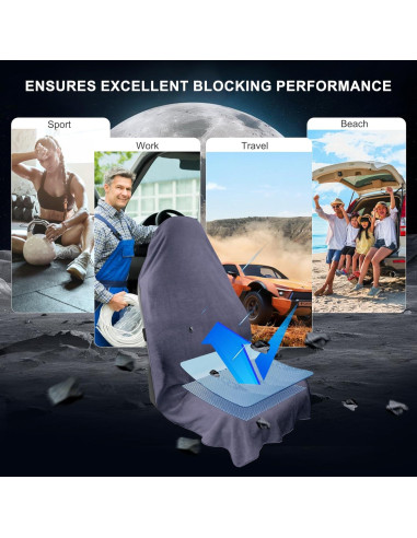 Cubierta de Asiento de Coche Corthena 2pcs Microfibra Gris