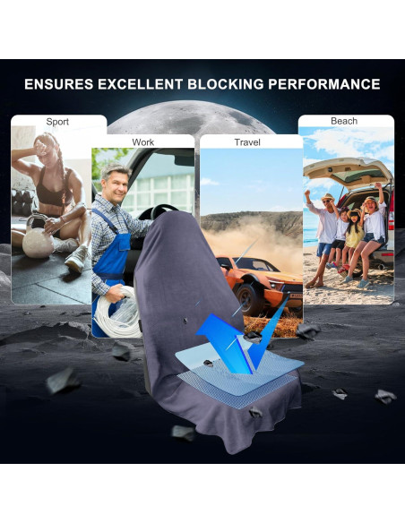 Cubierta de Asiento de Coche Corthena 2pcs Microfibra Gris