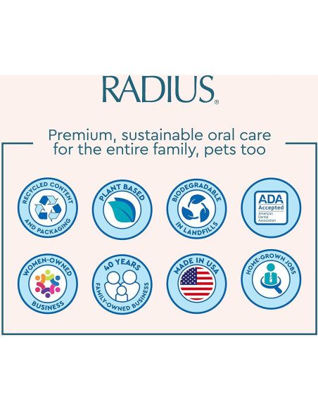 Cepillo de Dientes RADIUS Totz Extra Suave Verde 1 Unidad