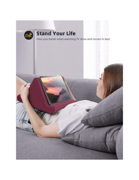 Soporte de Almohada para Tableta Lamicall PL01-PR Rojo 6 Ángulos