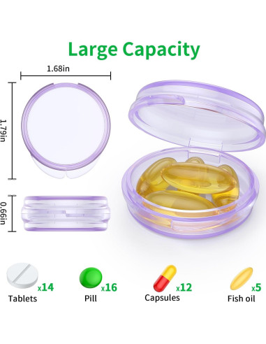 Estuche Organizador de Pastillas Urekt 4 Piezas Portátil