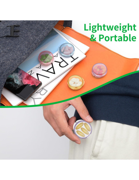 Estuche Organizador de Pastillas Urekt 4 Piezas Portátil