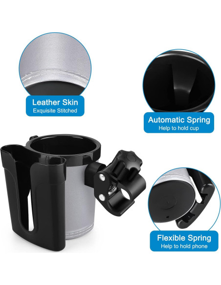 Soporte para Taza 3 en 1 Accmor Negro con Soporte para Teléfono Soporte para Taza 3 en 1 Accmor Negro con Soporte para Teléfono