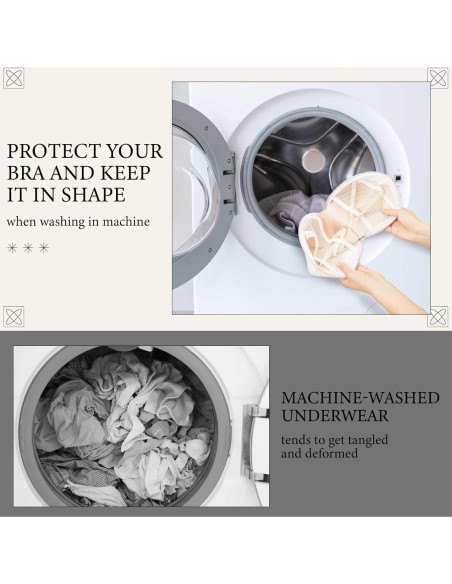 Bolsas de Lavado para Sujetadores SATINIOR 6 Piezas Malla