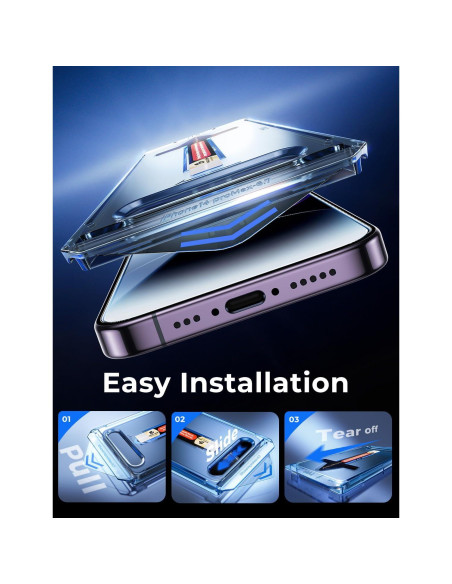 Protector de Pantalla Vidrio Templado MAGIC JOHN para iPhone 14 Pro Max 6.7" - Paquete de 2 Protector de Pantalla Vidrio Templado MAGIC JOHN para iPhone 14 Pro Max 6.7" - Paquete de 2