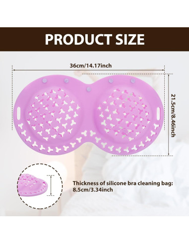 Bolsa de Lavado de Sujetadores de Silicona Mimoyalaso 36x21.5cm