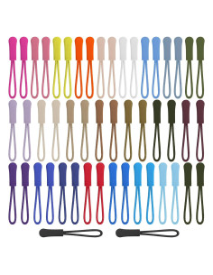 50 Tiradores de Cremallera Coloridos Xelsluthe 6.5cm Nylon