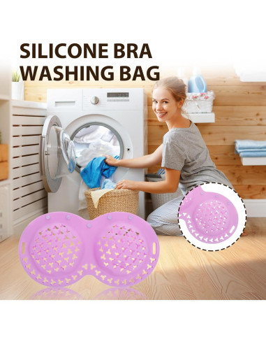 Bolsa de Lavado de Sujetadores de Silicona Mimoyalaso 36x21.5cm