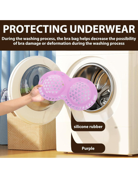 Bolsa de Lavado de Sujetadores de Silicona Mimoyalaso 36x21.5cm