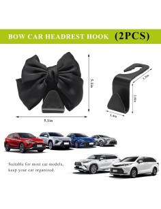 Ganchos para Reposacabezas de Auto FSTURIOS 2 PCS Negro 2