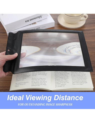 Lupa de Página Completa 5X Abeillo 22.4x16 cm Ligera