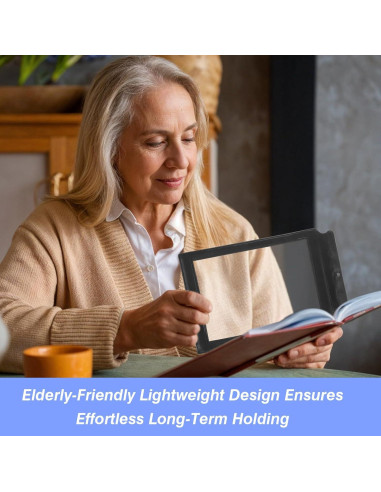 Lupa de Página Completa 5X Abeillo 22.4x16 cm Ligera