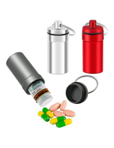 Contenedor de Pastillas EFFIET Aluminio Impermeable 5.08x2.03cm