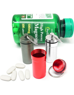 Contenedor de Pastillas EFFIET Aluminio Impermeable 5.08x2.03cm 2