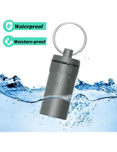 Contenedor de Pastillas EFFIET Aluminio Impermeable 5.08x2.03cm