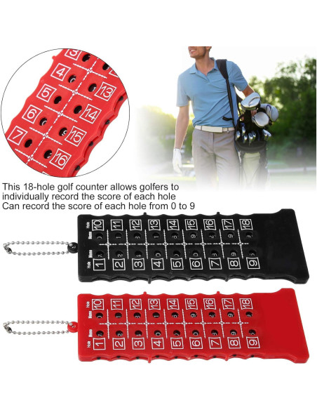 Contador de Puntuación de Golf 18 Hoyos VBESTLIFE con Llave