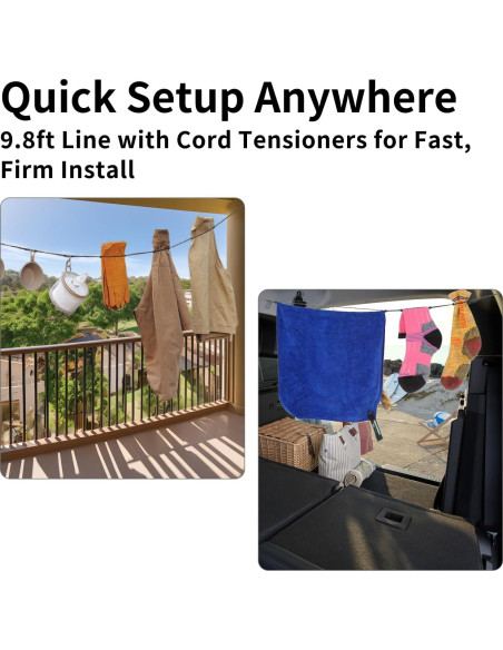 Cuerda de Ropa de Viaje KMYZQDV 2.99m Compacta y Ligera