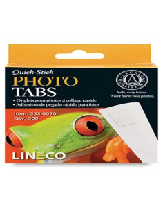 Pestañas de Foto Quick Stick Lineco 500 unidades 1.27 cm