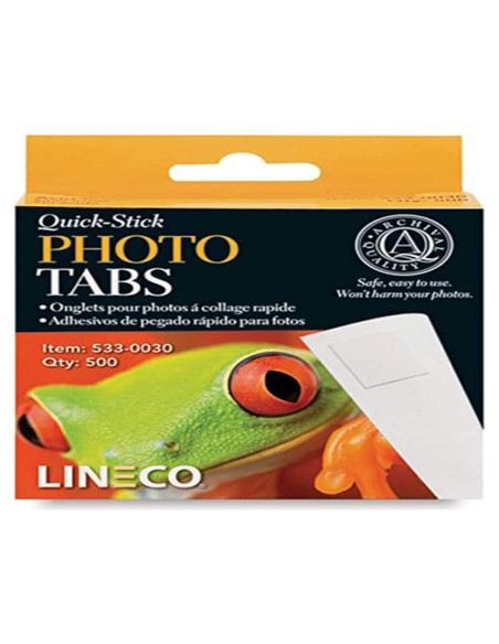 Pestañas de Foto Quick Stick Lineco 500 unidades 1.27 cm
