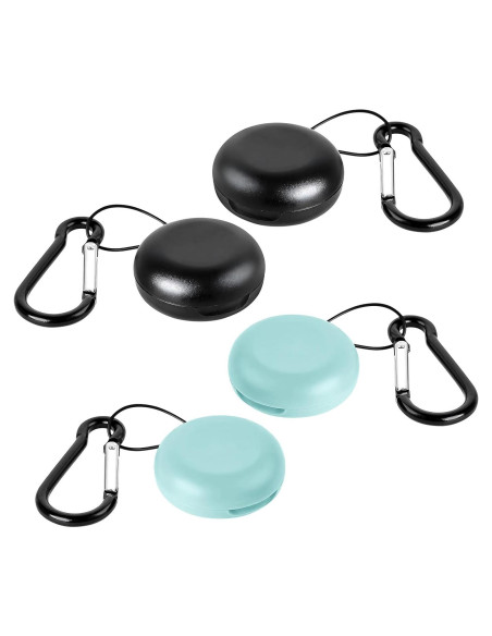 Set de 4 Estuches para Tapones de Oído Genérico Azul y Negro