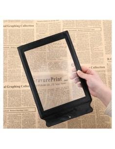 Lupa de Página Completa 5X HJZHII, 30.5x19.5cm, Ligera