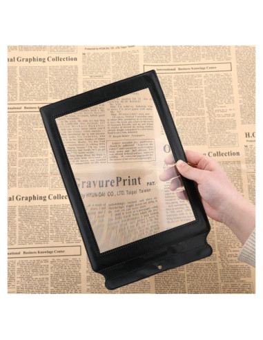 Lupa de Página Completa 5X HJZHII, 30.5x19.5cm, Ligera