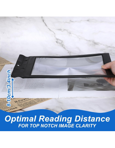 Lupa de Página Completa 5X HJZHII, 30.5x19.5cm, Ligera