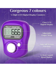 Contador Electrónico de Dedos Luoqiuuu - 4 Paquetes, 20g 2