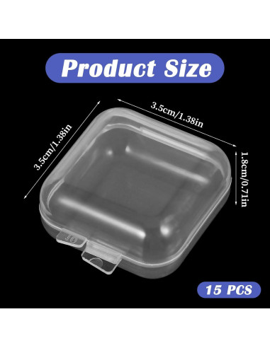 15 Estuches Transparentes WJIAA para Almacenamiento de Joyas
