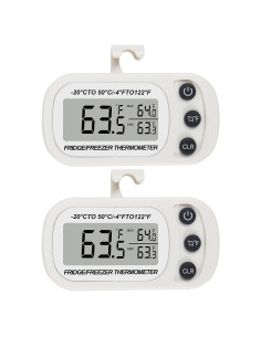 Termómetro Digital de Refrigerador DORHEA 2 Pcs Pantalla LCD