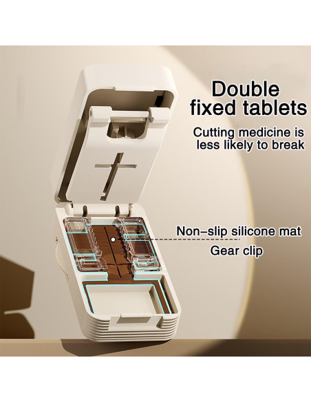 Cortador de Pastillas KELLYPOLLY Portátil Blanco Marrón