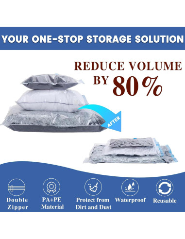 Bolsas de Almacenamiento al Vacío MSBS Packing 10 Pequeñas 60x40cm