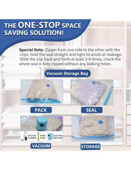 Bolsas de Almacenamiento al Vacío MSBS Packing 10 Pequeñas 60x40cm