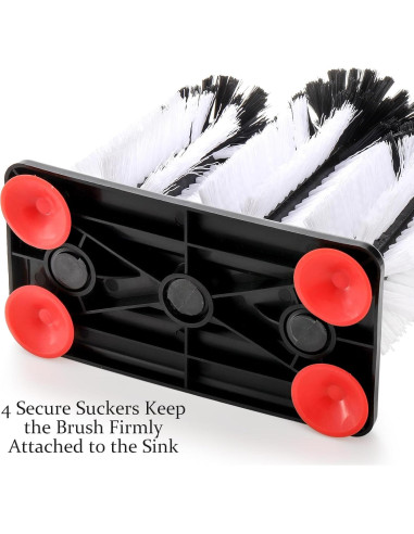 Cepillo Limpiador de Copas Yesland con Base de Succión 3 Cabezas