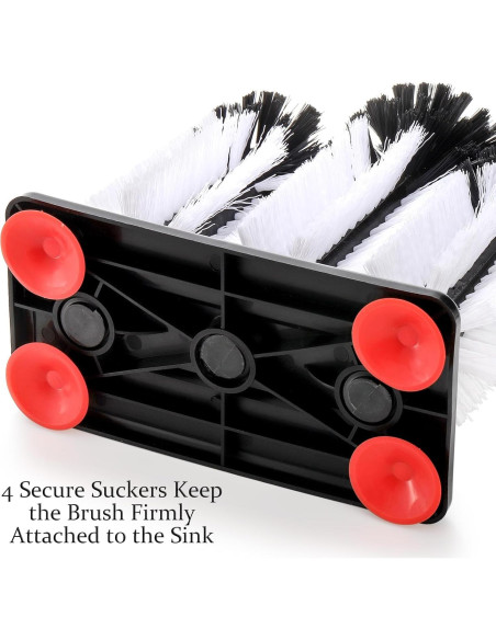 Cepillo Limpiador de Copas Yesland con Base de Succión 3 Cabezas