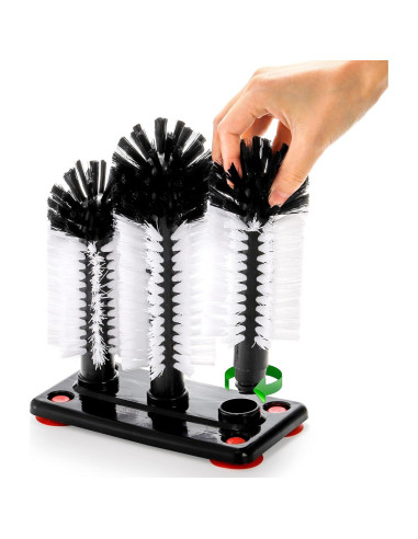 Cepillo Limpiador de Copas Yesland con Base de Succión 3 Cabezas