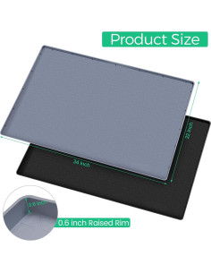 Tapete Impermeable de Silicona TRZZ 86.36x55.88 cm Gris 2