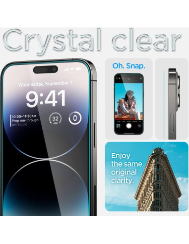 Protector de Pantalla Vidrio Templado Spigen iPhone 14 Pro - 2 Paquete