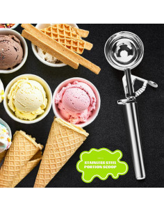 Cuchara para Masa de Galletas 60 ml PTAHON Acero Inoxidable 2