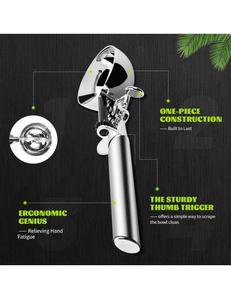 Cuchara para Masa de Galletas 60 ml PTAHON Acero Inoxidable
